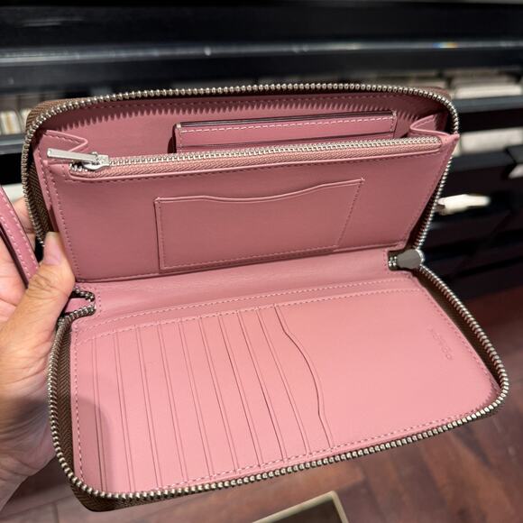 Coach CBZ99 Long Zip Around Wallet With Detachable Card Case In Signature Canvas - Picture 13 of 16